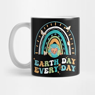 Happy Earth Day Everyday Cute Rainbow Women Girl Mug